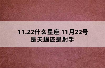 11.22什么星座 11月22号是天蝎还是射手